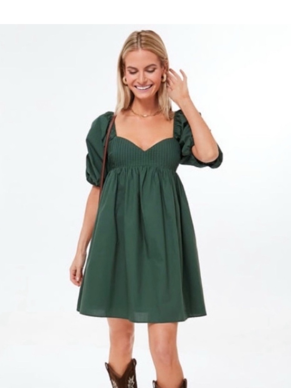 Tuckernuck Hyacinth House Emerald Green Sasha Mini Dress Small